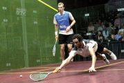 Exhibición de squash en el polideportivo Tierra Estella