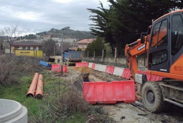 Obras en Estella en las calles Juan de Labrit y Monasterio de Irache
