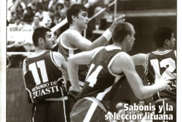 CALLE MAYOR 76 - SABONIS Y LA SELECCIÓN LITUANA ESTUVIERON EN ESTELLA