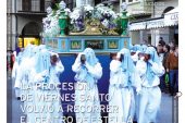CALLE MAYOR 459 - LA PROCESIÓN DE VIERNES SANTO VOLVIÓ A RECORRER EL CENTRO DE ESTELLA
