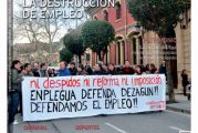 CALLE MAYOR 504 - LA MERINDAD PROTESTÓ CONTRA LA DESTRUCCIÓN DE EMPLEO