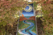 Mural en escalera