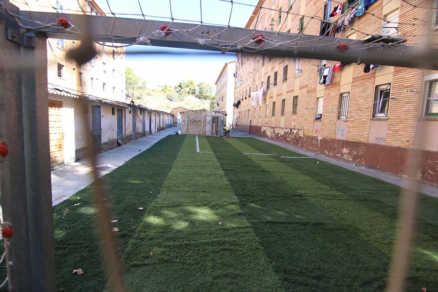 Acondicionado un pequeño campo de fútbol en La Merced