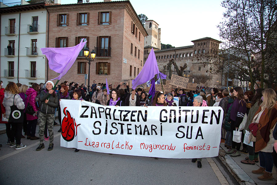 El 8-M en Estella centró su discurso en los cuidados