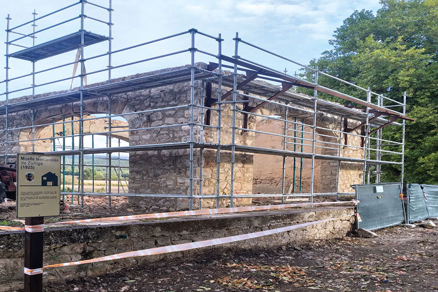 Zúñiga rehabilita el muelle de mercancías de su antigua estación de tren