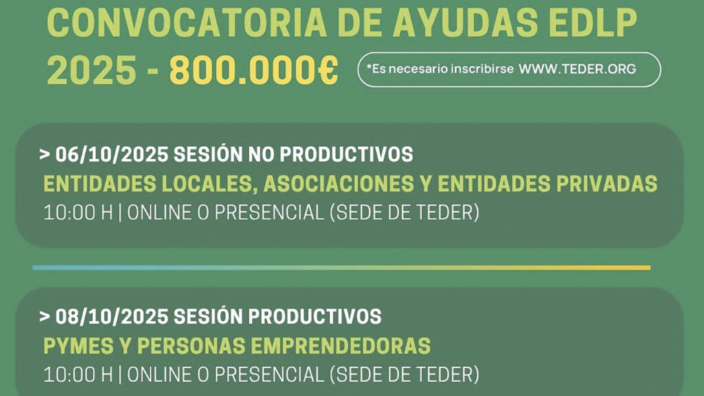 Abierta la nueva convocatoria de ayudas Leader dotada con 800.000 euros ...