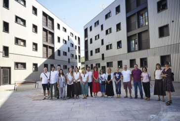 La rehabilitación de la Plaza San José mejora el confort de 32 pisos en Estella